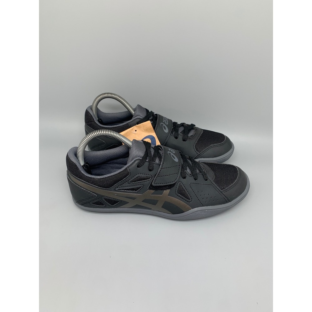 Asics Hyper Throw 3 Black Gray Track Shoes G507Y Men's Sz 7.5 Women's Sz 9